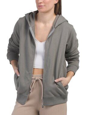 NEW FITFLOP Cotton Blend Zip Hoodie in gray for women 1125 2t7